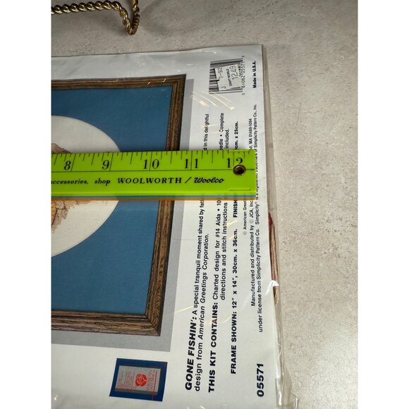 Simplicity Counted Cross Stitch Kit "Gone Fishin" Hobby Crafts Needle & Thread - Picture 8 of 8